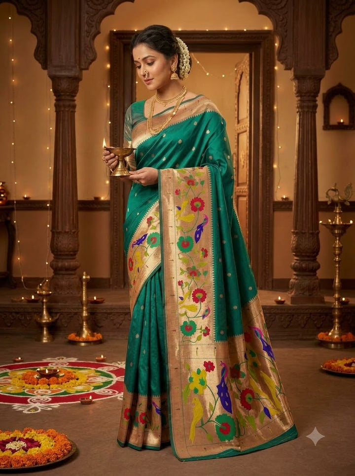 Shahi Kanjivaram Paithani Silk Saree