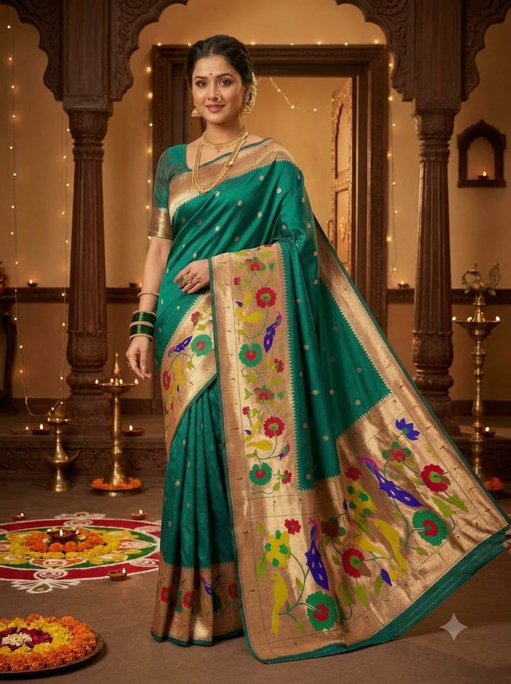 Shahi Kanjivaram Paithani Silk Saree