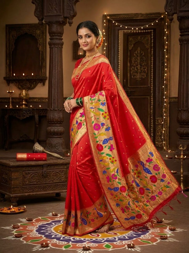 Shahi Kanjivaram Paithani Silk Saree
