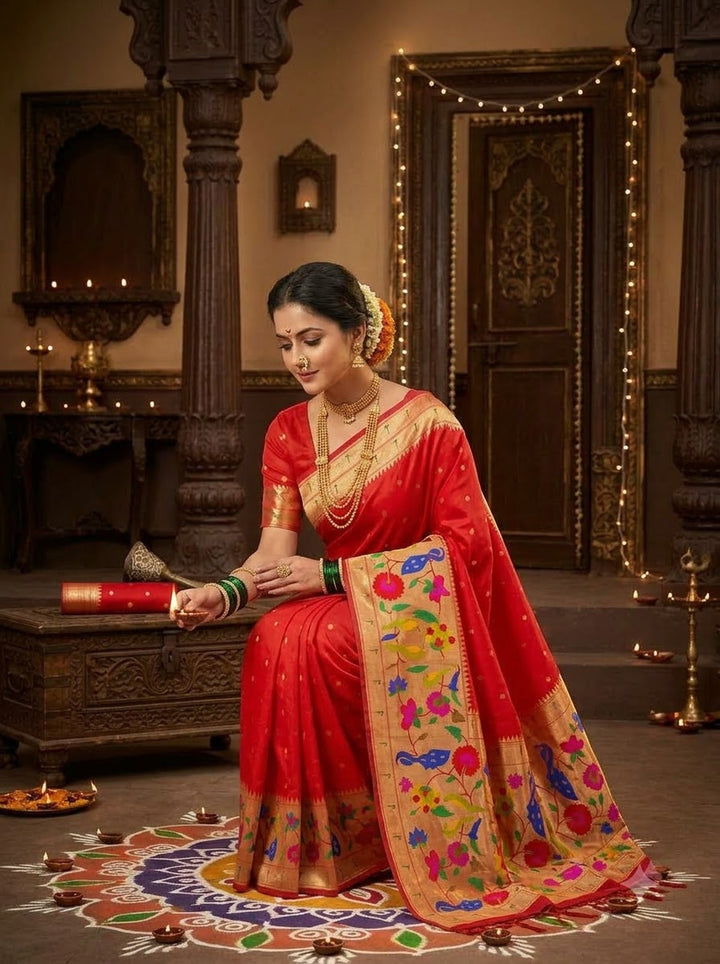 Shahi Kanjivaram Paithani Silk Saree