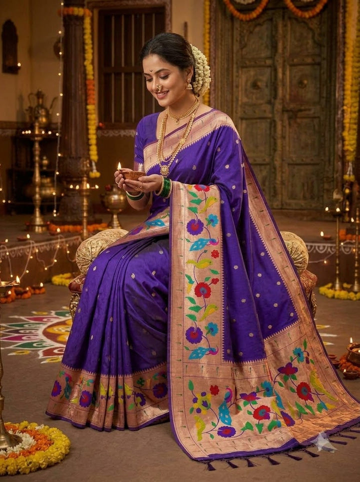 Shahi Kanjivaram Paithani Silk Saree