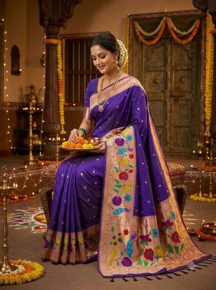 Shahi Kanjivaram Paithani Silk Saree