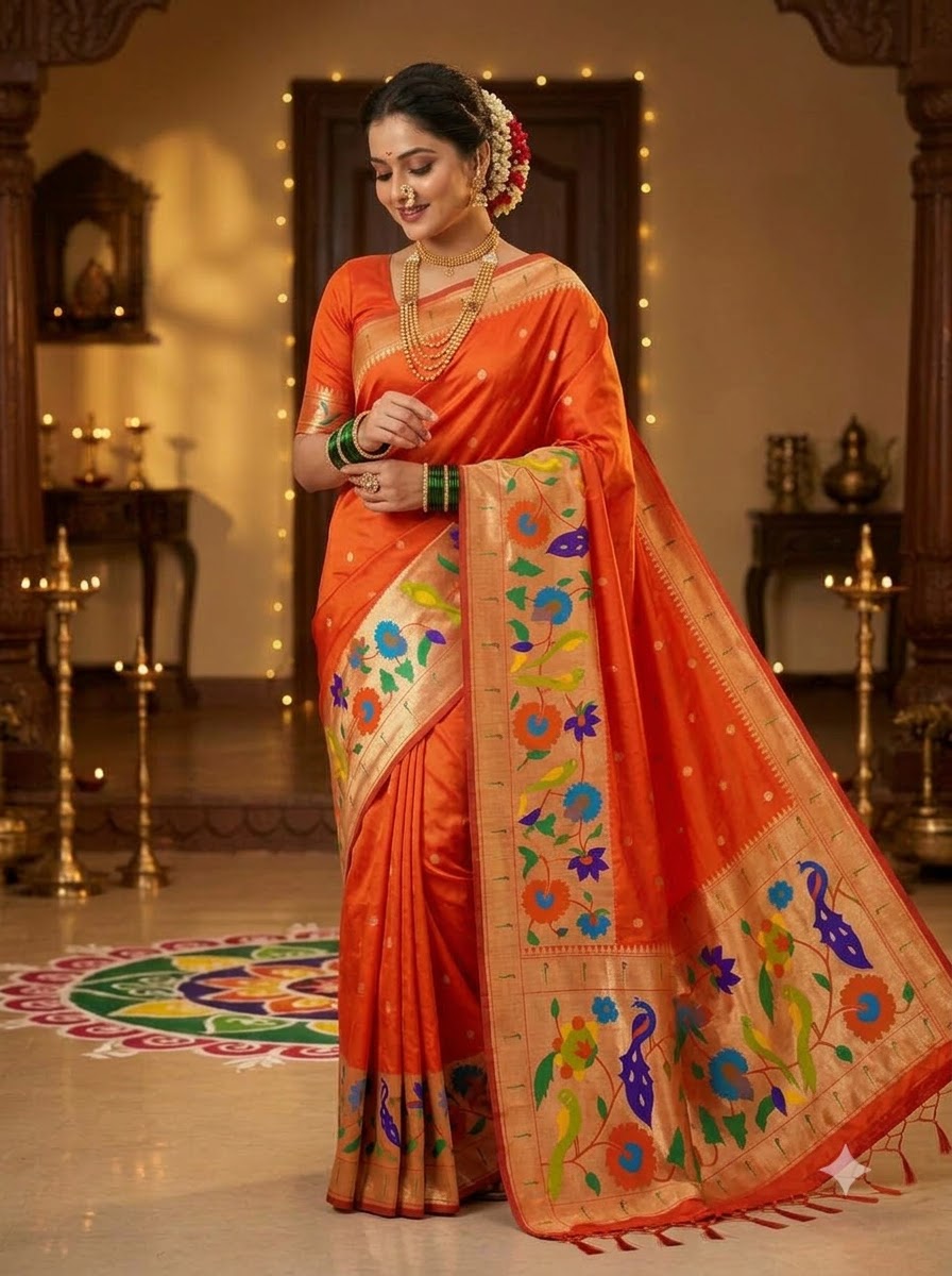 Shahi Kanjivaram Paithani Silk Saree