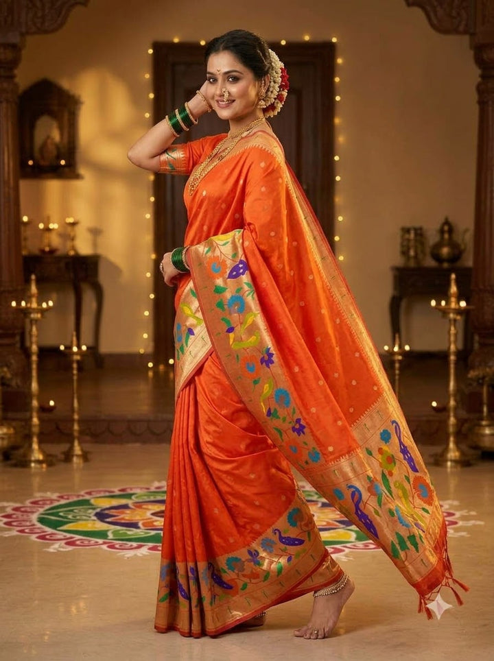 Shahi Kanjivaram Paithani Silk Saree
