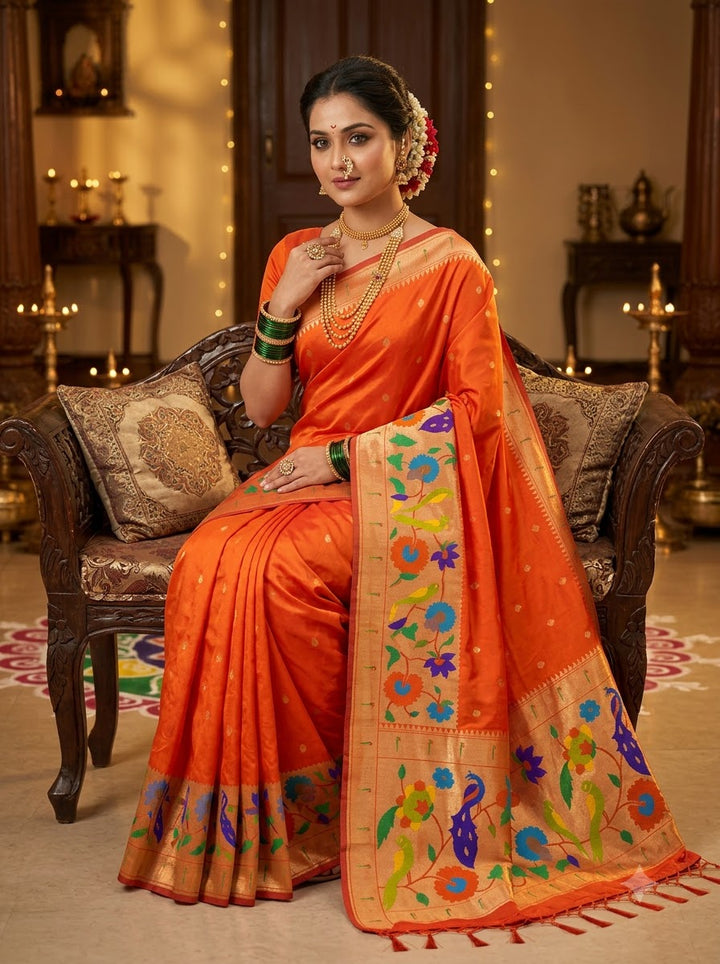 Shahi Kanjivaram Paithani Silk Saree