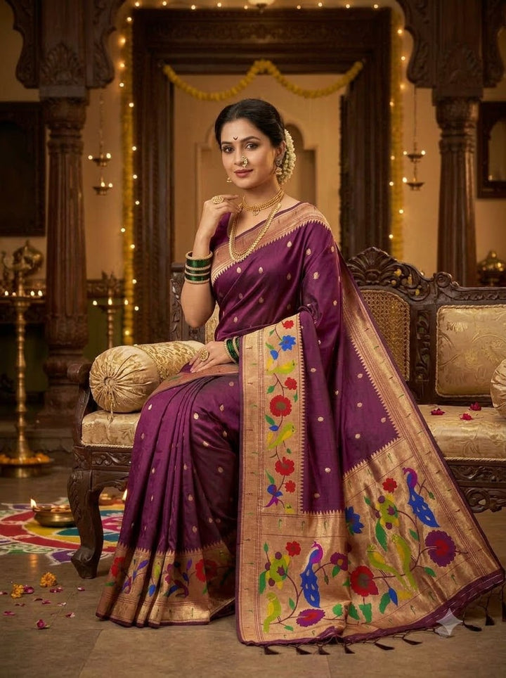 Shahi Kanjivaram Paithani Silk Saree