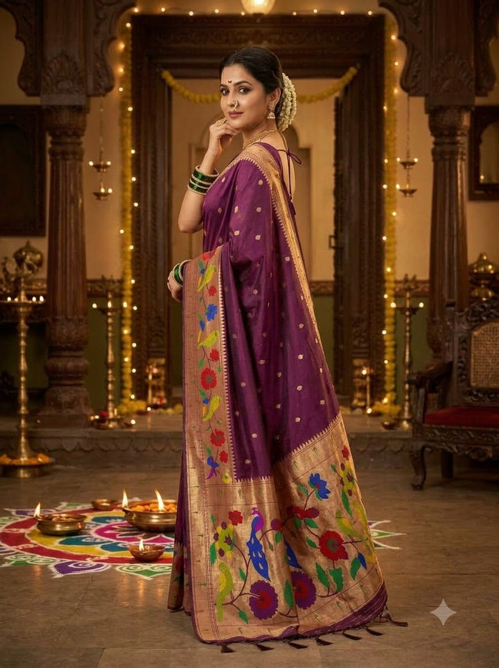 Shahi Kanjivaram Paithani Silk Saree