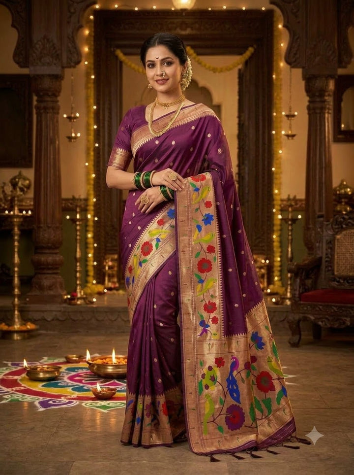 Shahi Kanjivaram Paithani Silk Saree