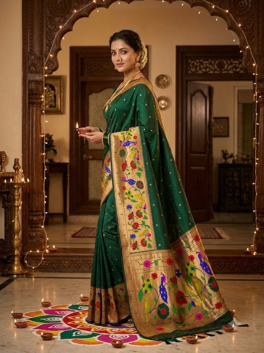Shahi Kanjivaram Paithani Silk Saree