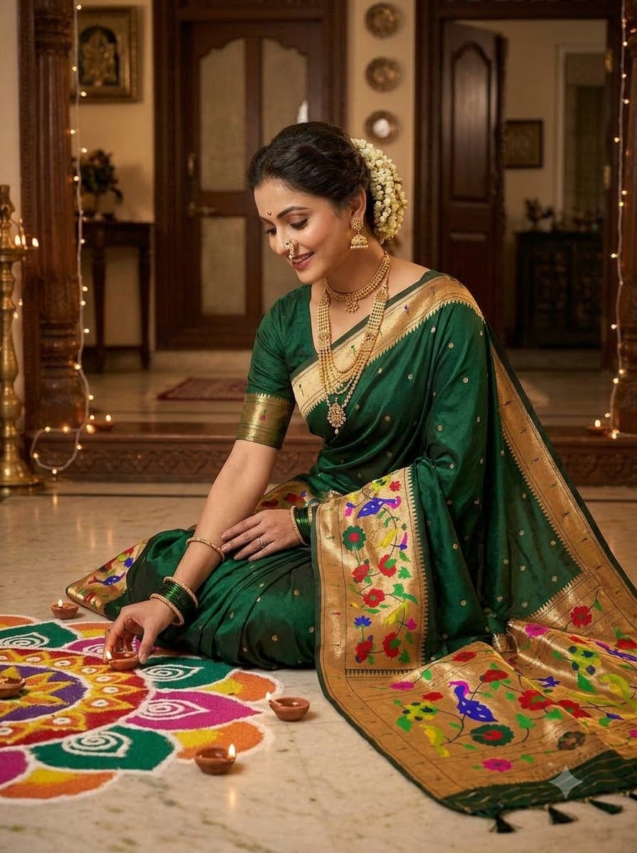 Shahi Kanjivaram Paithani Silk Saree