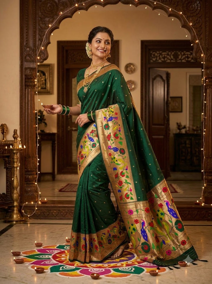 Shahi Kanjivaram Paithani Silk Saree