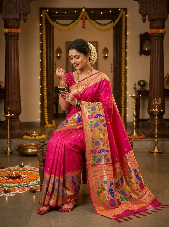 Shahi Kanjivaram Paithani Silk Saree