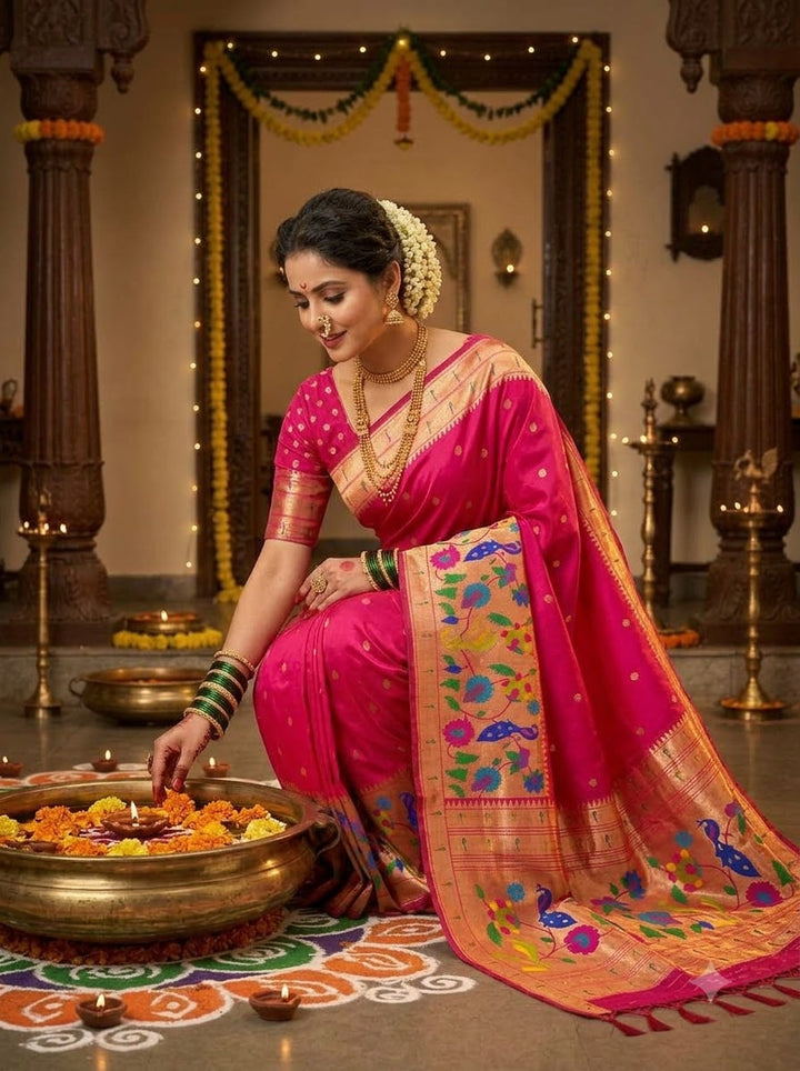 Shahi Kanjivaram Paithani Silk Saree