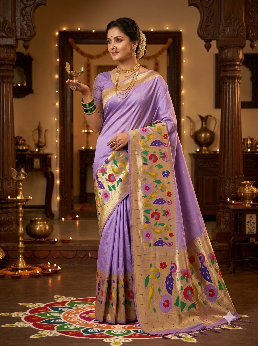 Shahi Kanjivaram Paithani Silk Saree
