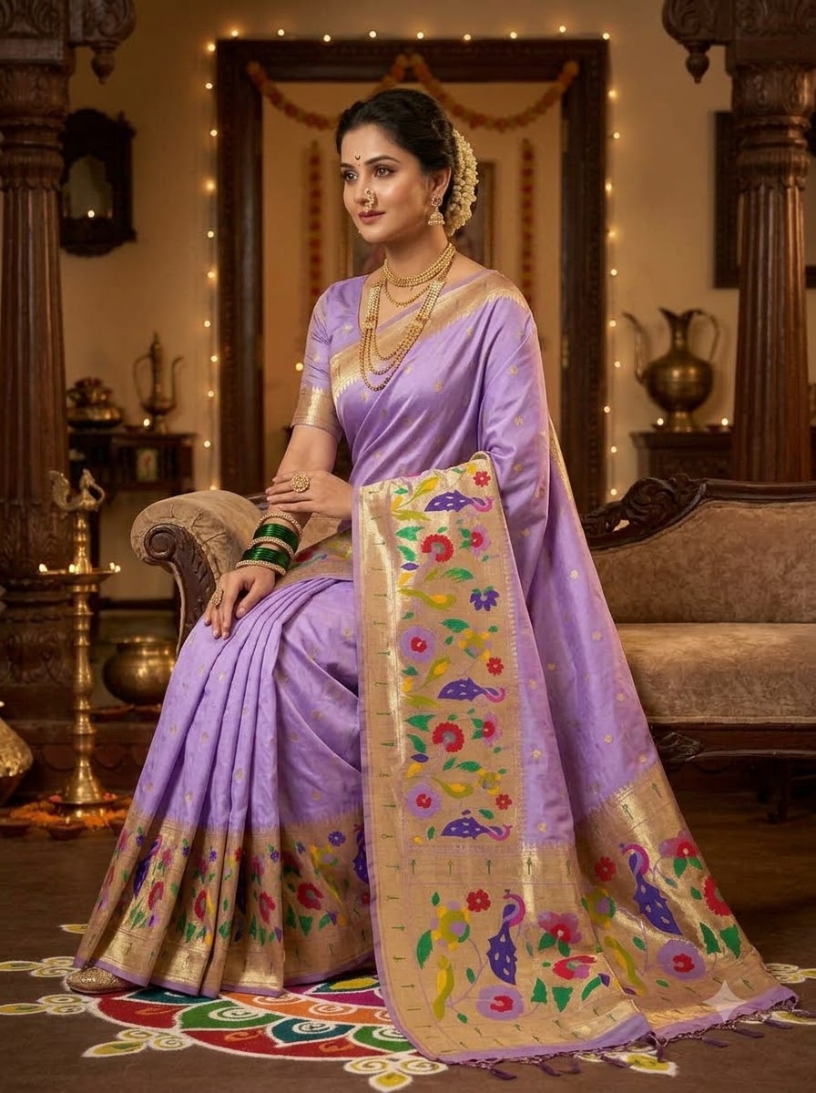 Shahi Kanjivaram Paithani Silk Saree
