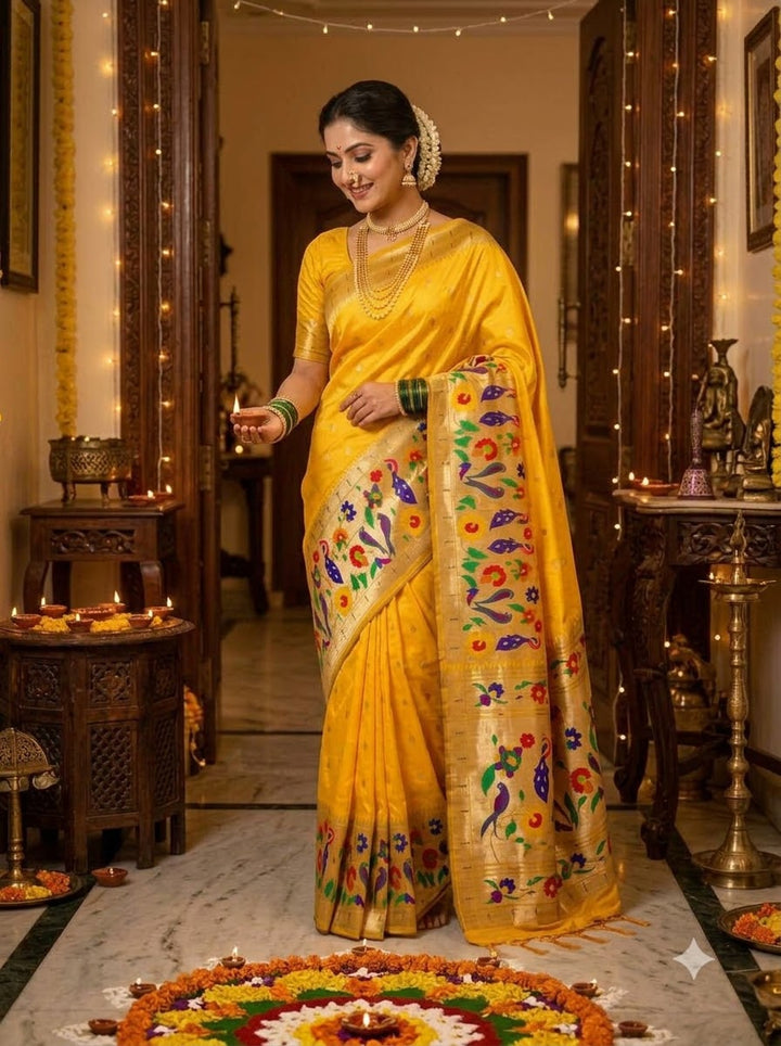 Shahi Kanjivaram Paithani Silk Saree