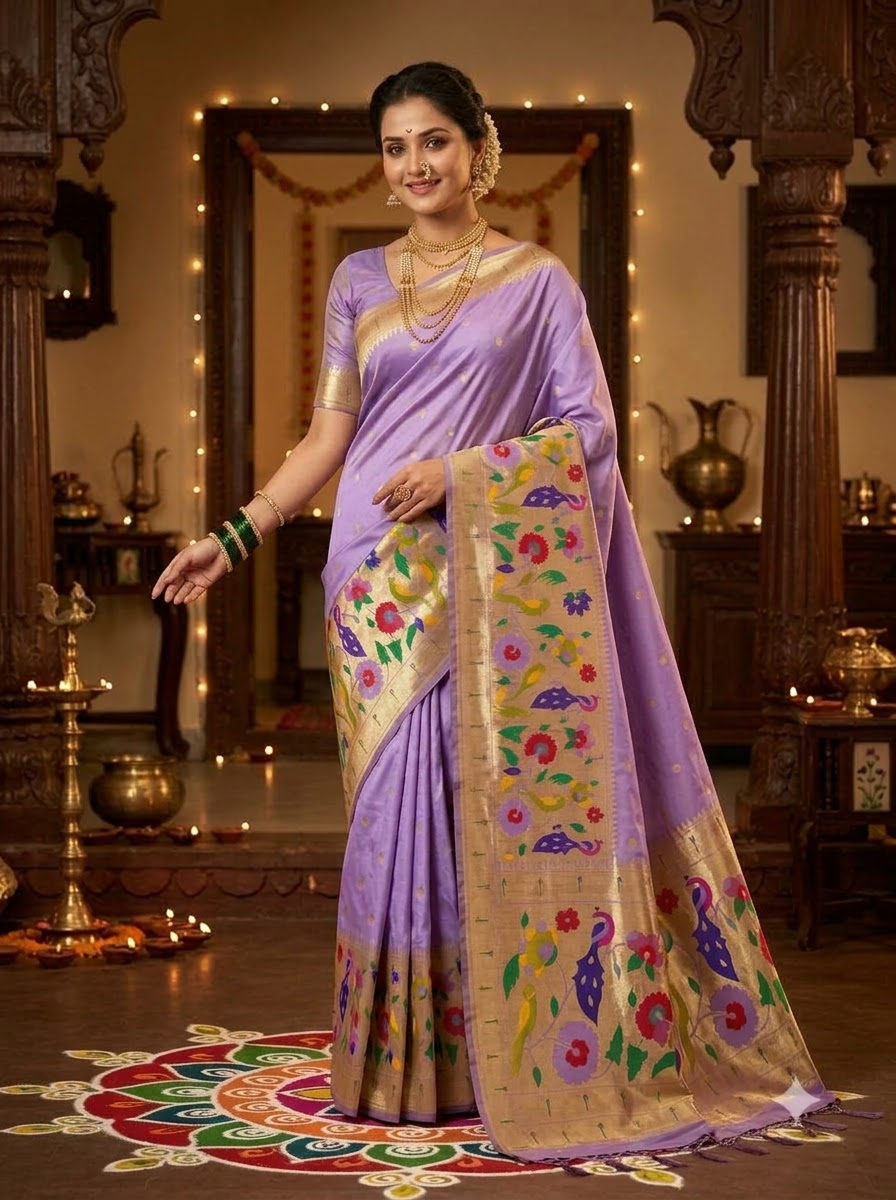 Shahi Kanjivaram Paithani Silk Saree