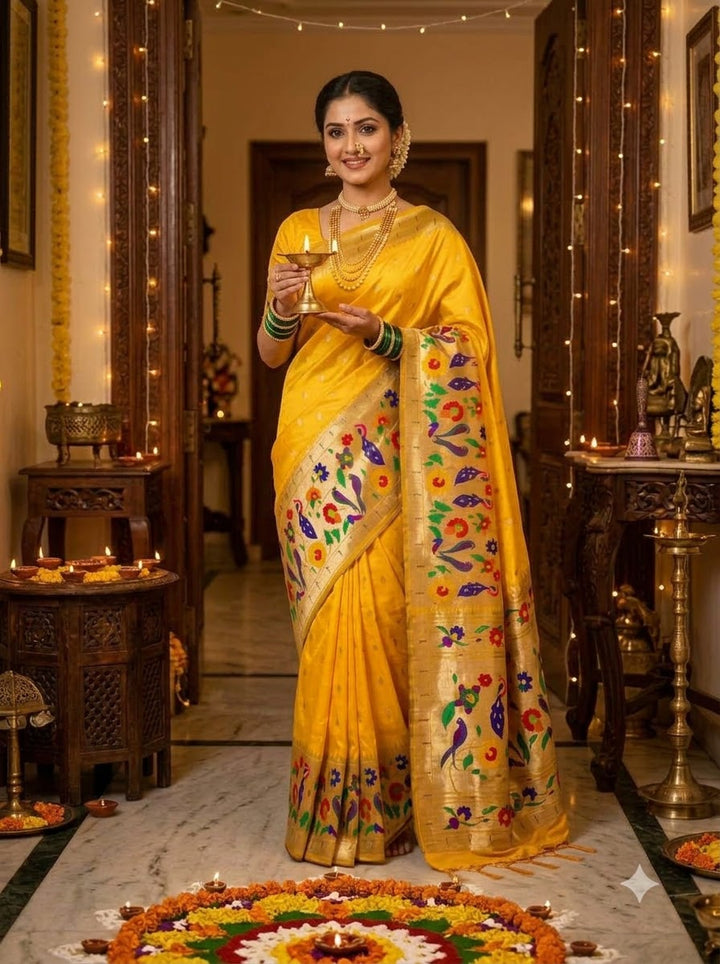 Shahi Kanjivaram Paithani Silk Saree