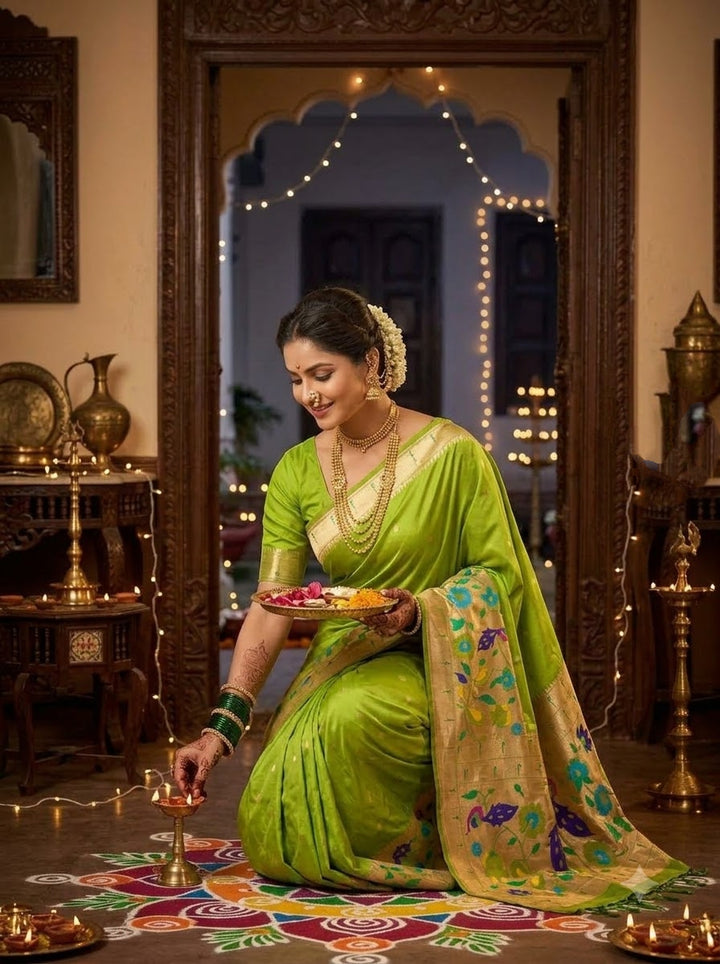 Shahi Kanjivaram Paithani Silk Saree