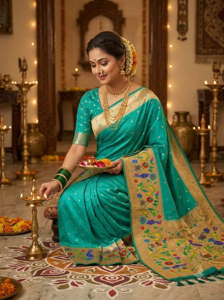 Shahi Kanjivaram Paithani Silk Saree