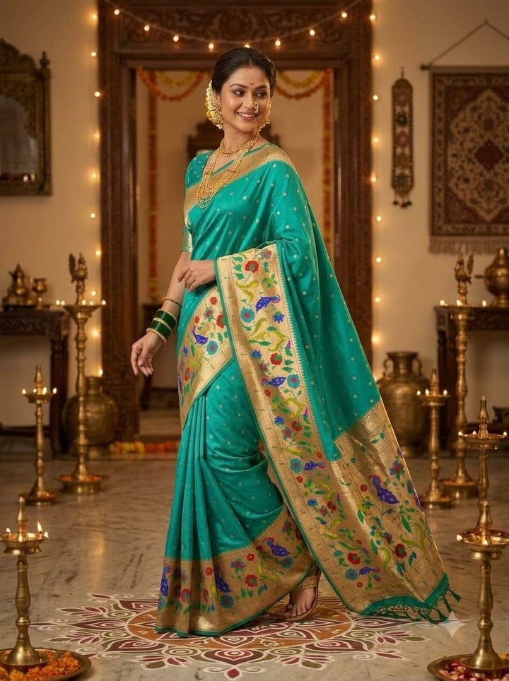 Shahi Kanjivaram Paithani Silk Saree