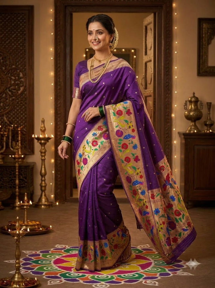 Shahi Kanjivaram Paithani Silk Saree