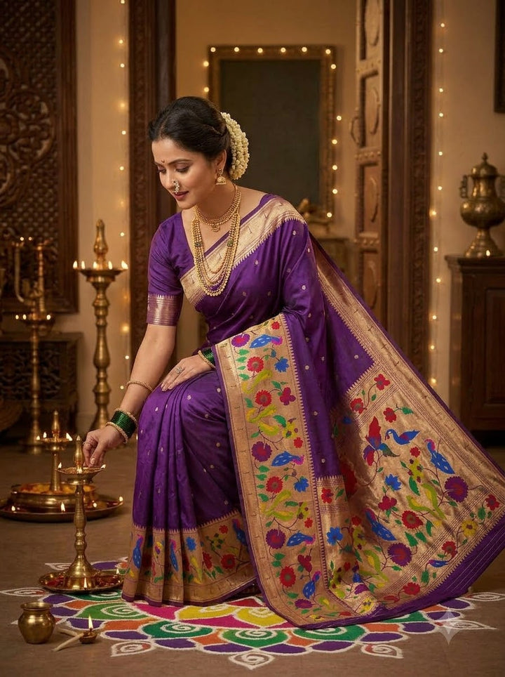 Shahi Kanjivaram Paithani Silk Saree