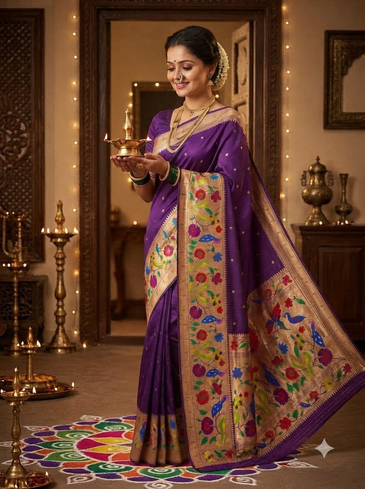 Shahi Kanjivaram Paithani Silk Saree