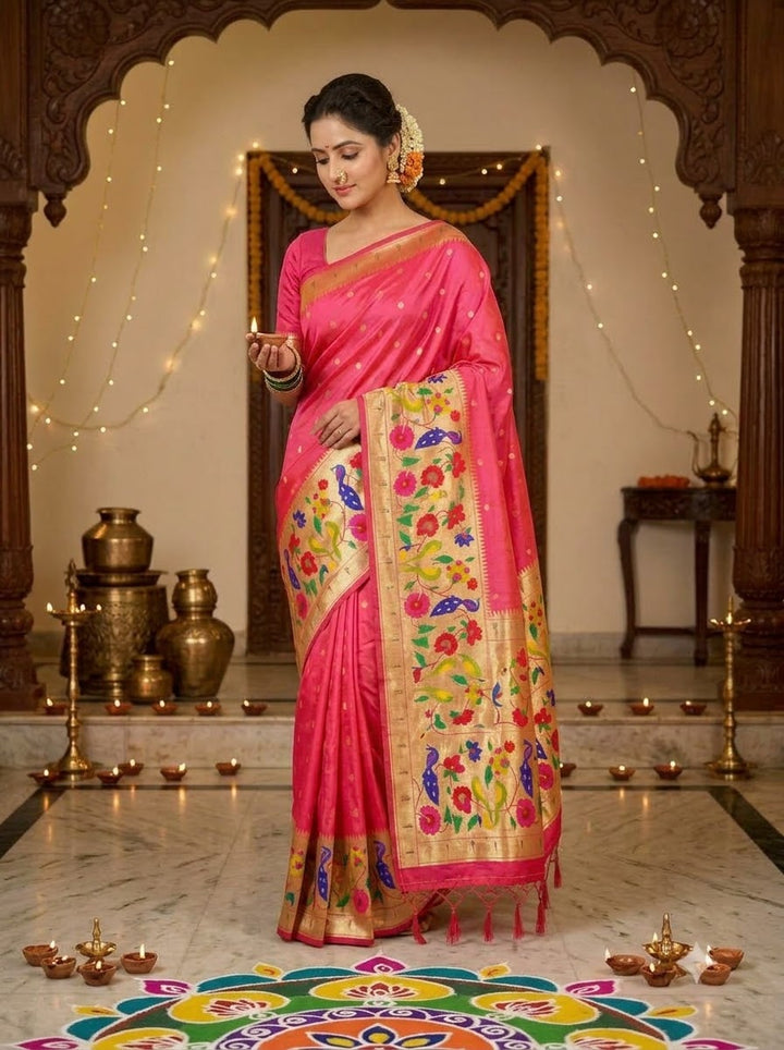 Shahi Kanjivaram Paithani Silk Saree
