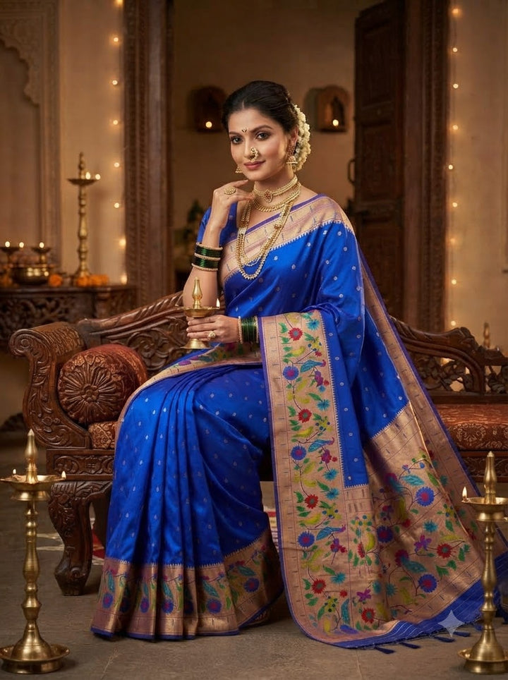 Shahi Kanjivaram Paithani Silk Saree