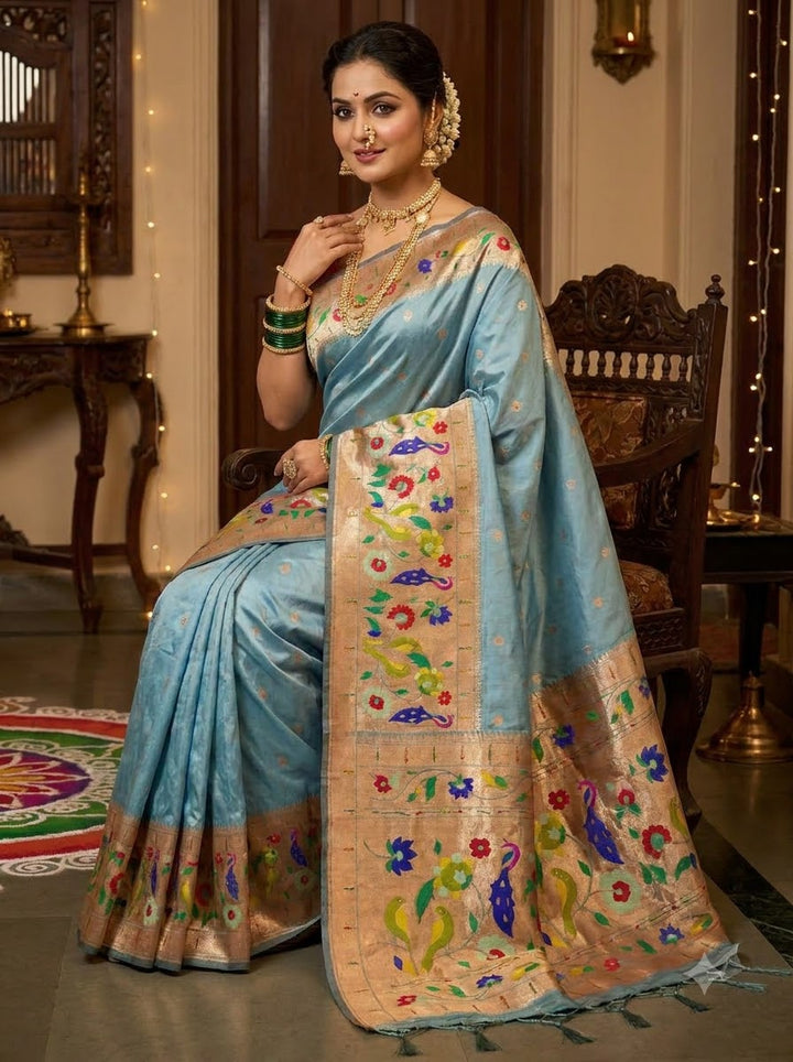 Shahi Kanjivaram Paithani Silk Saree