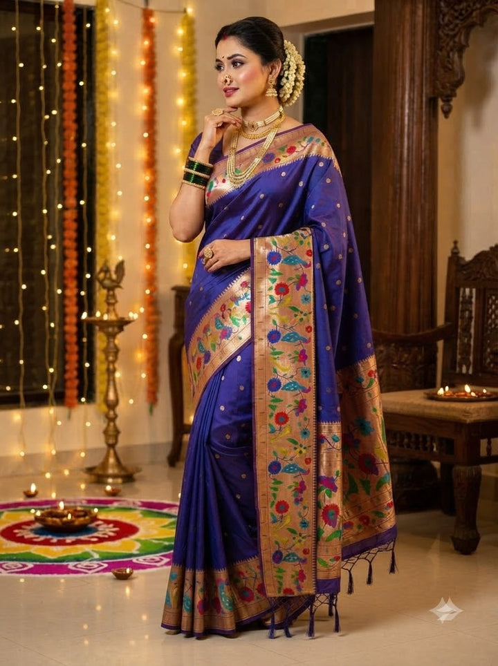 Shahi Kanjivaram Paithani Silk Saree