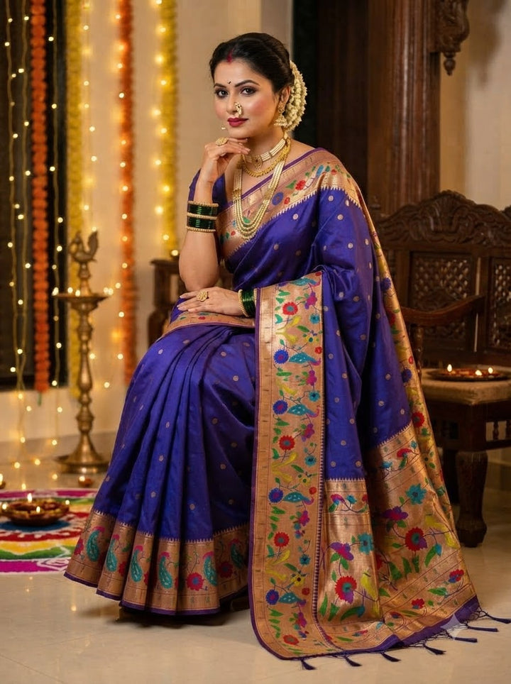 Shahi Kanjivaram Paithani Silk Saree
