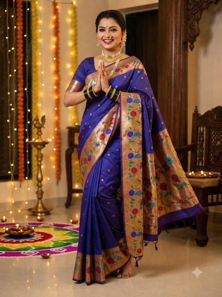 Shahi Kanjivaram Paithani Silk Saree