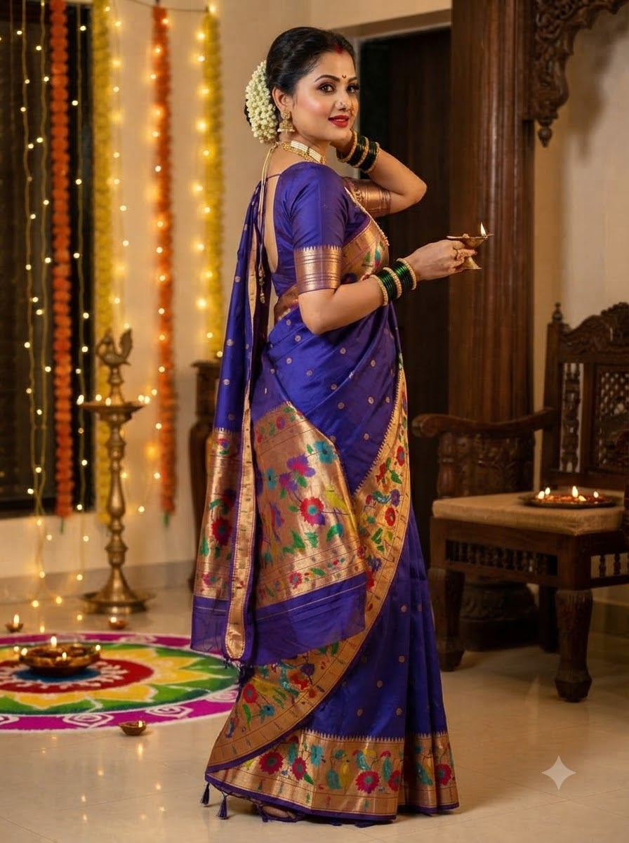 Shahi Kanjivaram Paithani Silk Saree