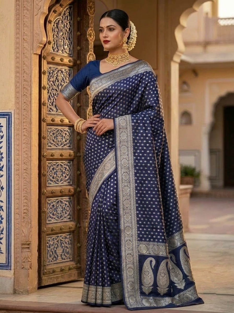 Banarsi semi katan silk Saree