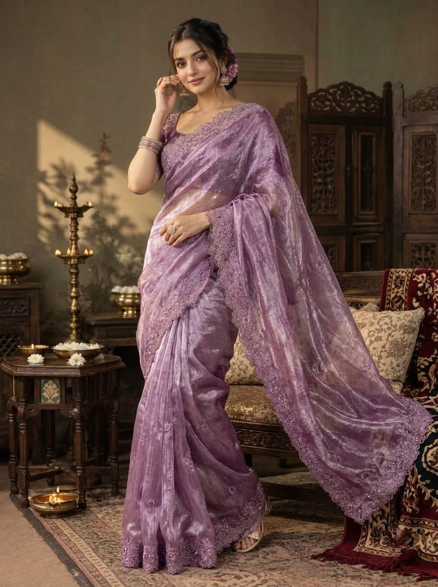 Traditional Heart Fancy Silk Saree