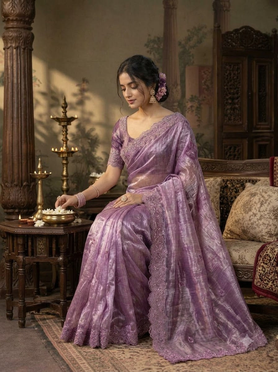 Traditional Heart Fancy Silk Saree