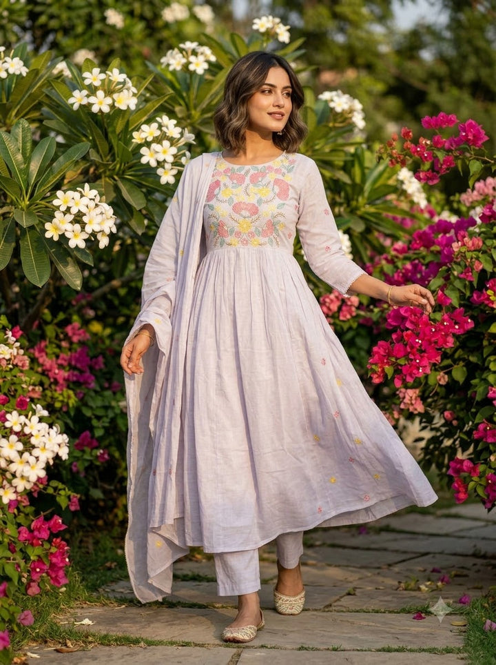 Stellar Sky Cotton Kurti Set