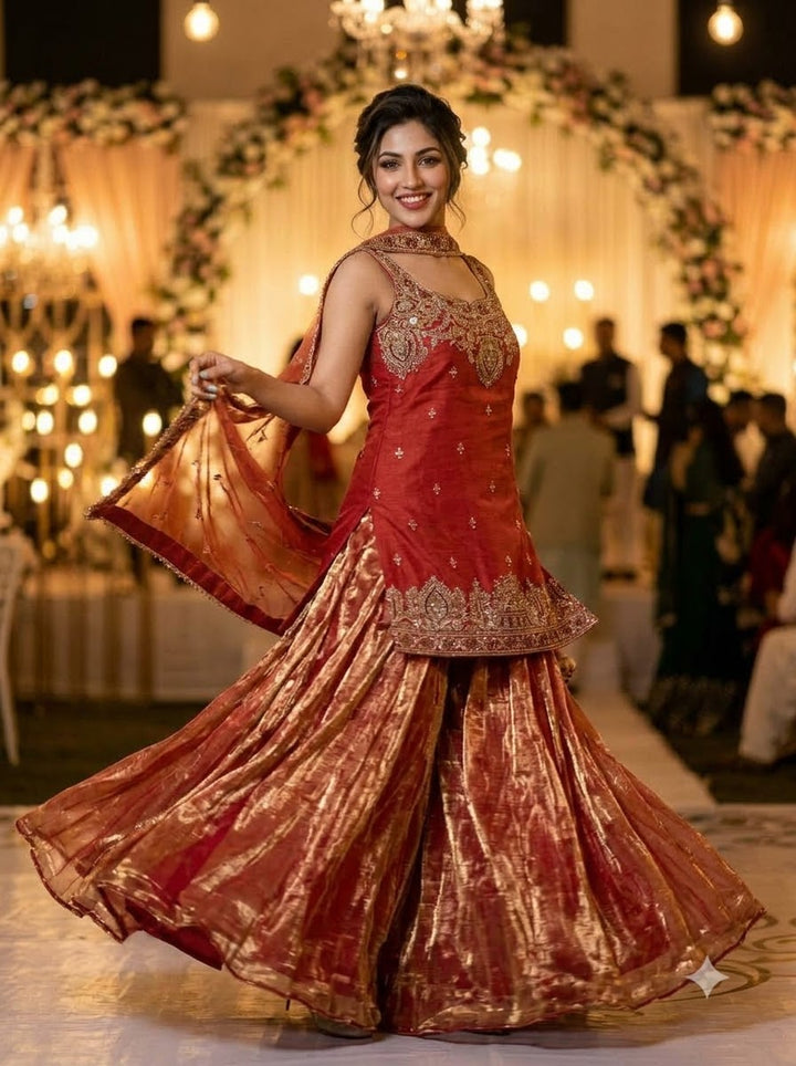 Heavenly Haze Designer Sharara Set
