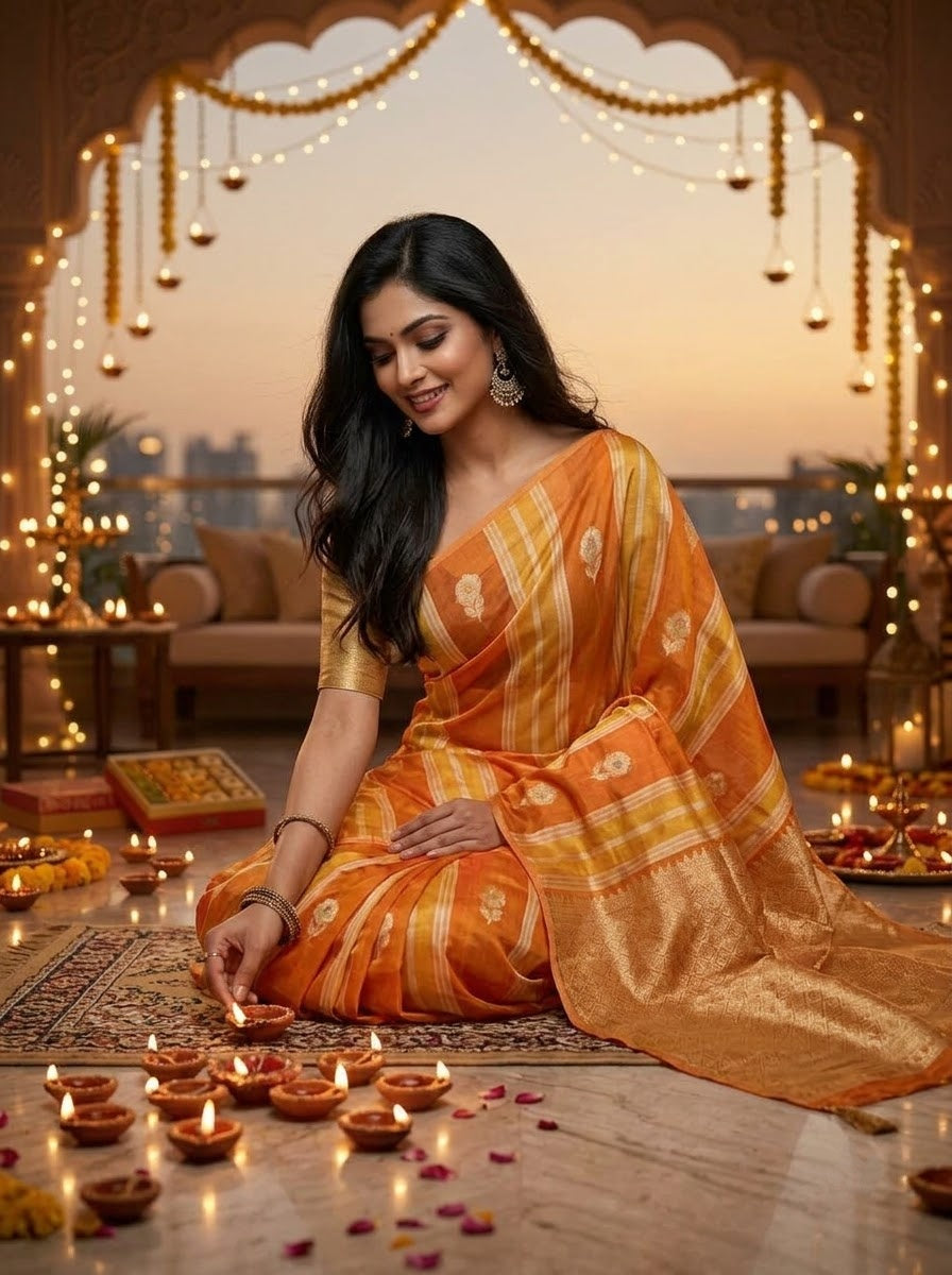 Close To You Banarasi Tissue Silk Saree