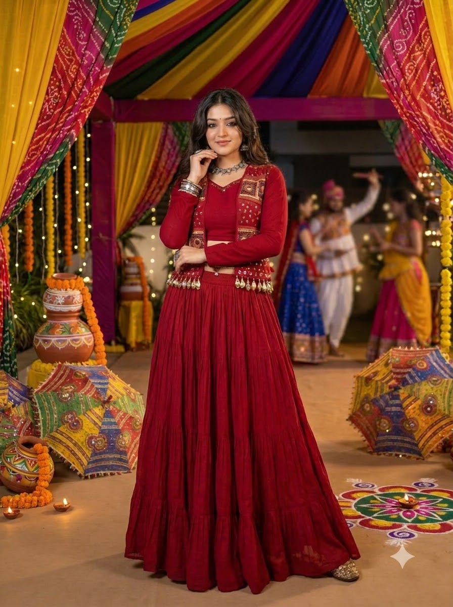 Rang Ki Roshni Cotton Mirror Work Lehenga