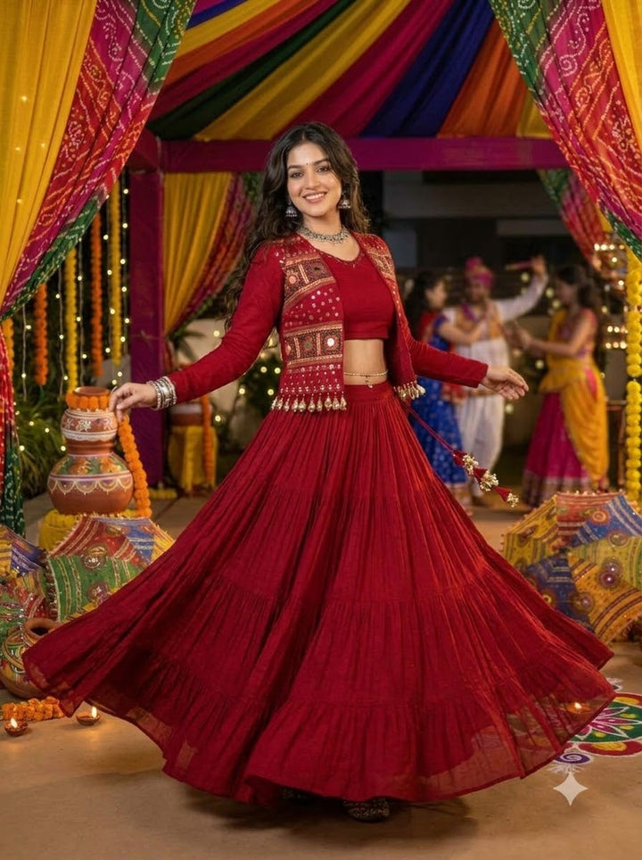 Rang Ki Roshni Cotton Mirror Work Lehenga