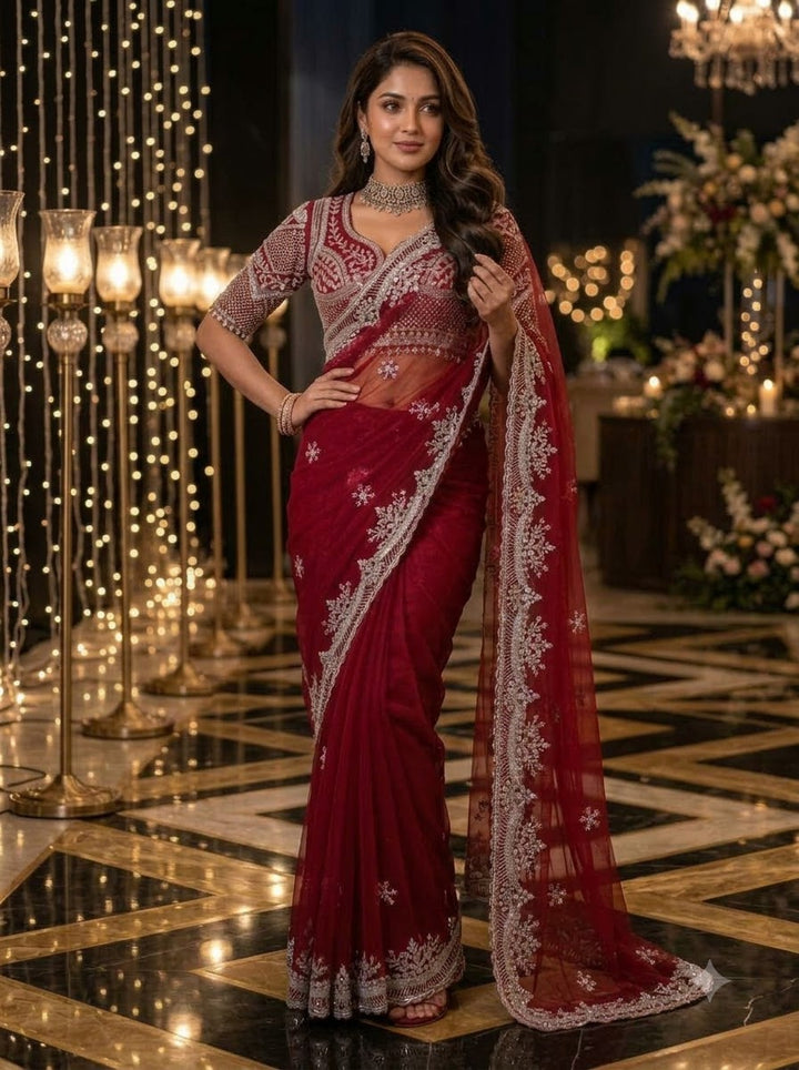 Afterglow Drape Net Saree