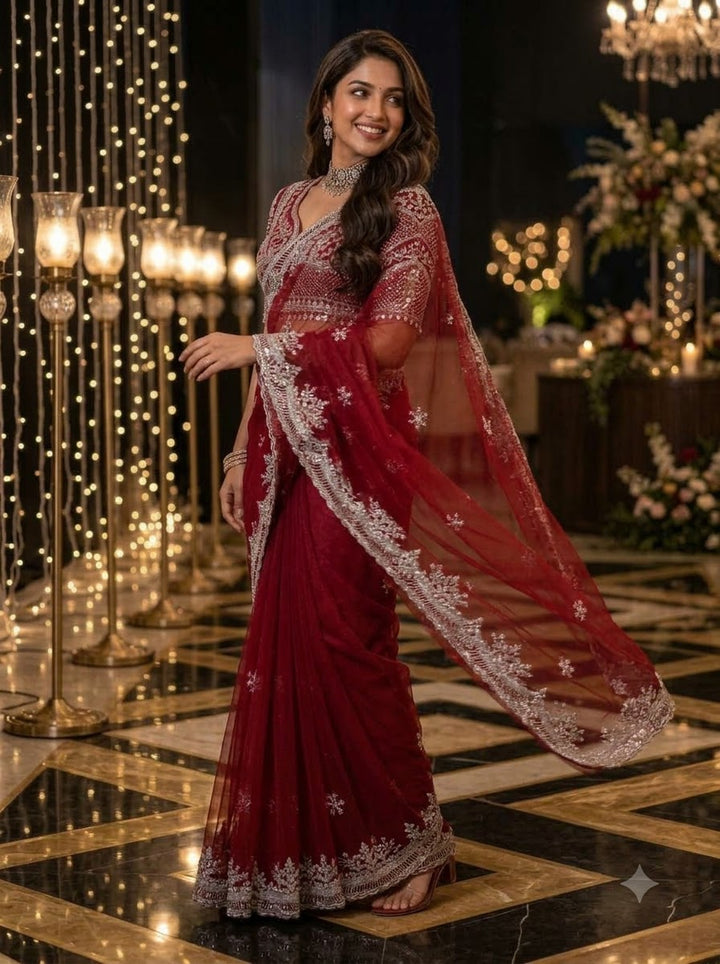 Afterglow Drape Net Saree