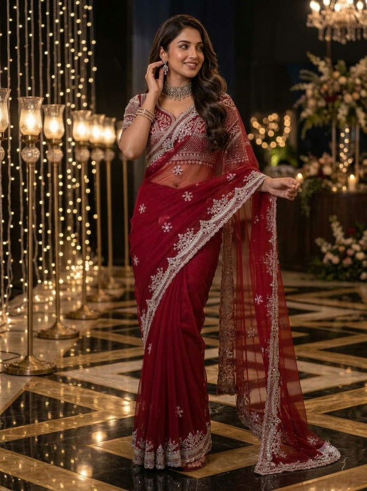 Afterglow Drape Net Saree