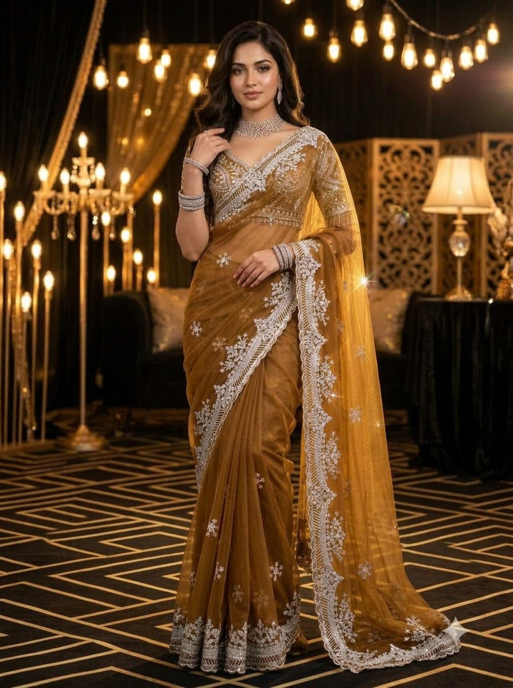 Afterglow Drape Net Saree