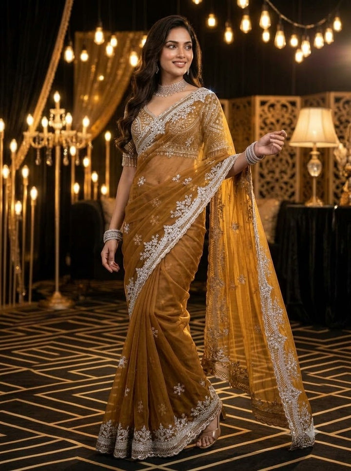 Afterglow Drape Net Saree