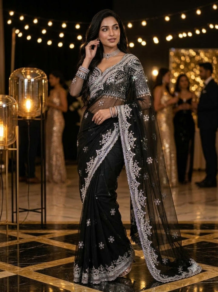 Afterglow Drape Net Saree