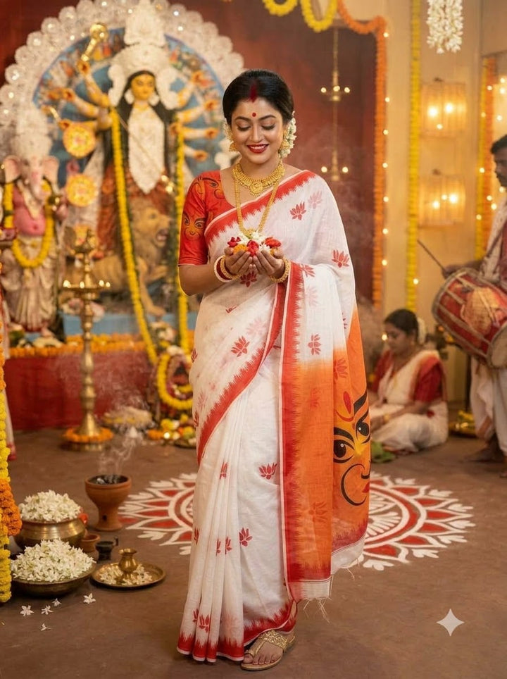 Shakti & Shringar Soft Linen Printed Saree